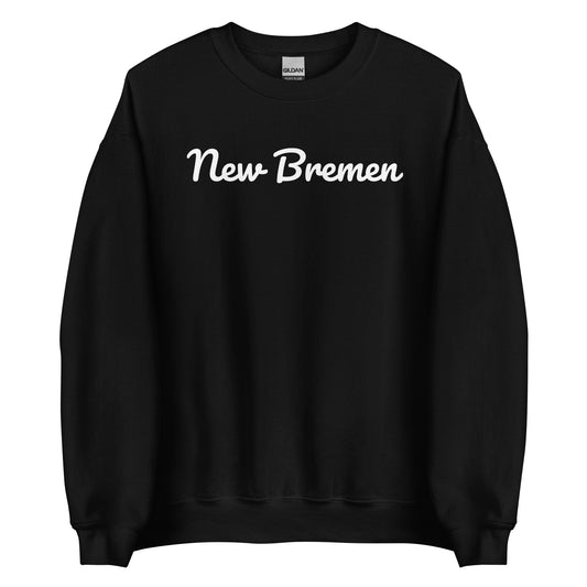 New Bremen Ohio Solo Script Crewneck Unisex Sweatshirt New Bremen Ohio Solo Script Crewneck Unisex Sweatshirt