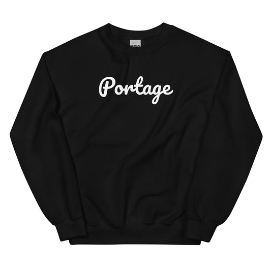 Portage Michigan Solo Script Crewneck Unisex Sweatshirt Portage Michigan Solo Script Crewneck Unisex Sweatshirt