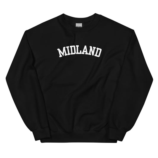 Midland Michigan Block Solo Crewneck Unisex Sweatshirt Midland Michigan Block Solo Crewneck Unisex Sweatshirt