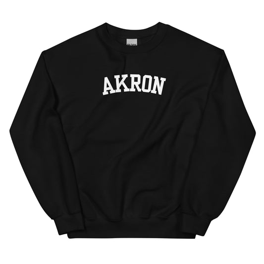 Akron Ohio Block Solo Crewneck Unisex Sweatshirt Akron Ohio Block Solo Crewneck Unisex Sweatshirt