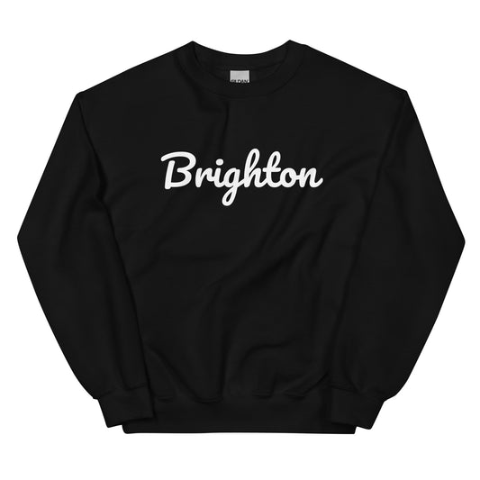 Brighton, Michigan Solo Script Unisex Sweatshirt Brighton, Michigan Solo Script Unisex Sweatshirt