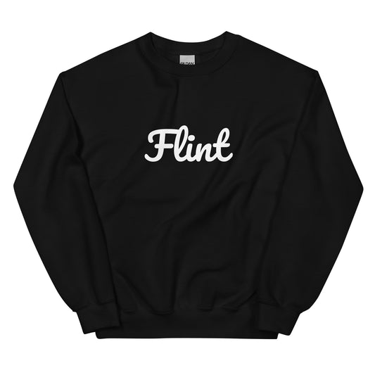 Flint, Michigan Solo Script Unisex Sweatshirt Flint, Michigan Solo Script Unisex Sweatshirt