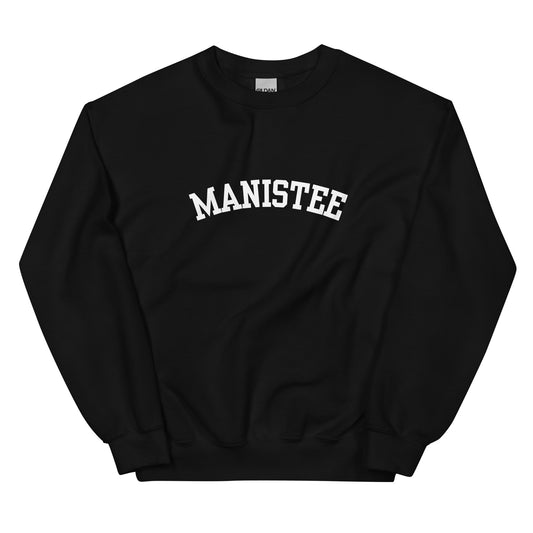 Manistee, Michigan Unisex Sweatshirt - Block Solo Manistee, Michigan Unisex Sweatshirt - Block Solo