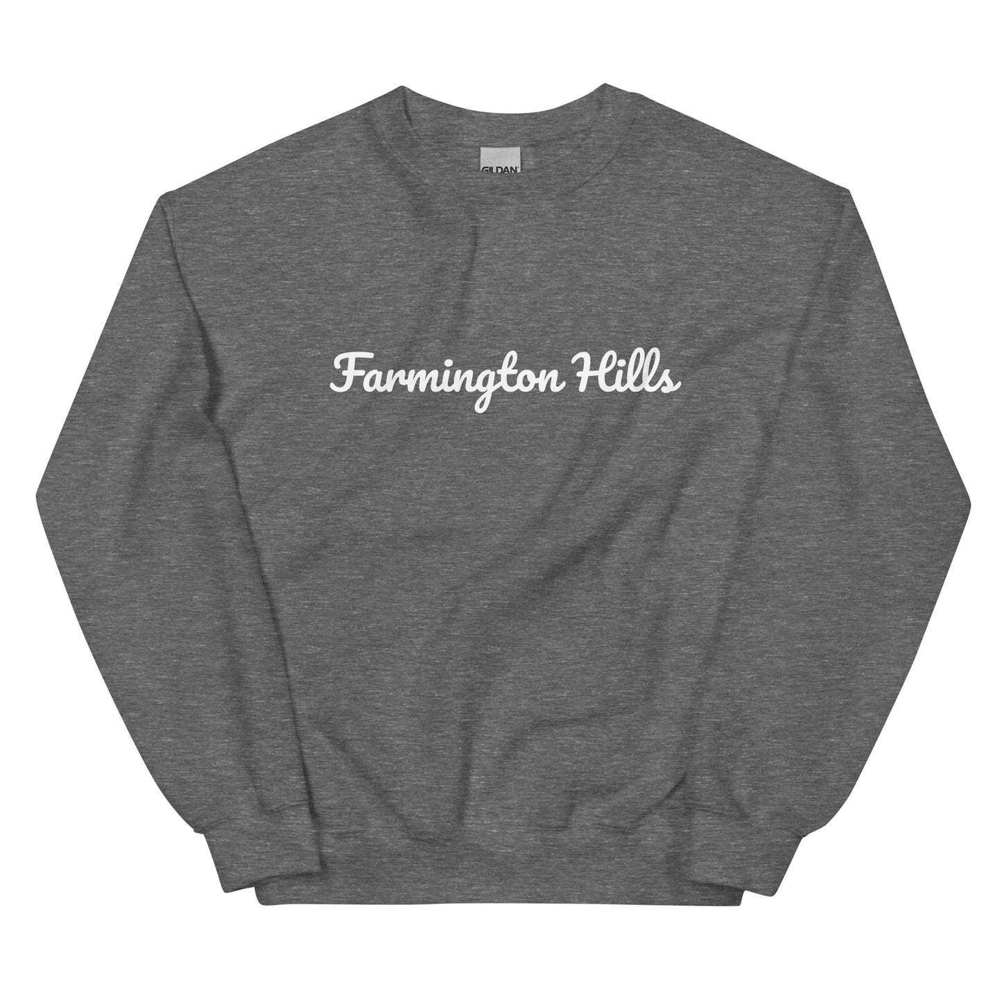 Farmington Hills, Michigan Solo Script Unisex Sweatshirt Farmington Hills, Michigan Solo Script Unisex Sweatshirt