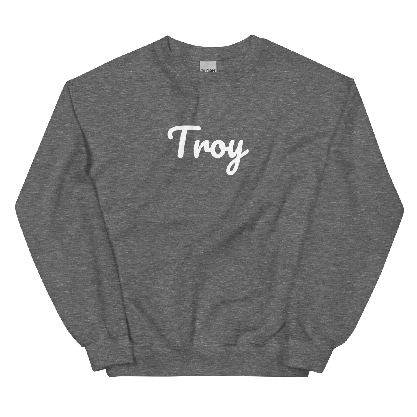 Troy, Michigan Solo Script Crewneck Unisex Sweatshirt Troy, Michigan Solo Script Crewneck Unisex Sweatshirt