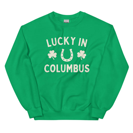Columbus, Ohio St. Patrick's Day - Lucky In - Crewneck Unisex Sweatshirt Columbus, Ohio St. Patrick's Day - Lucky In - Crewneck Unisex Sweatshirt