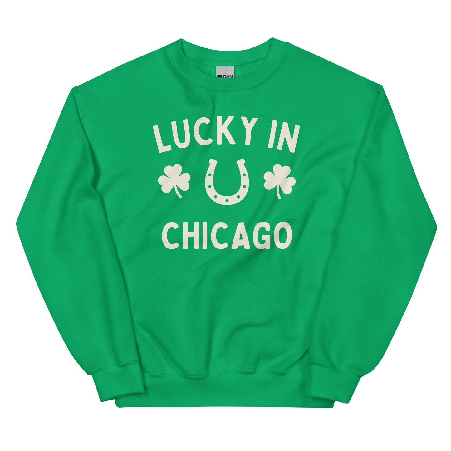 Lucky in Chicago - St. Patrick's Day - Crewneck Unisex Sweatshirt Lucky in Chicago - St. Patrick's Day - Crewneck Unisex Sweatshirt