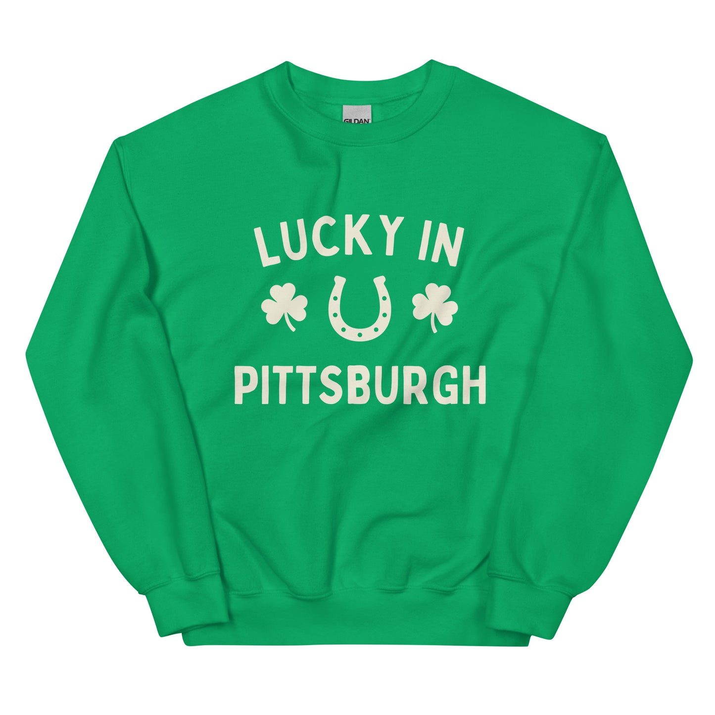 Lucky in Pittsburgh - St. Patrick's Day Crewneck Unisex Sweatshirt Lucky in Pittsburgh - St. Patrick's Day Crewneck Unisex Sweatshirt