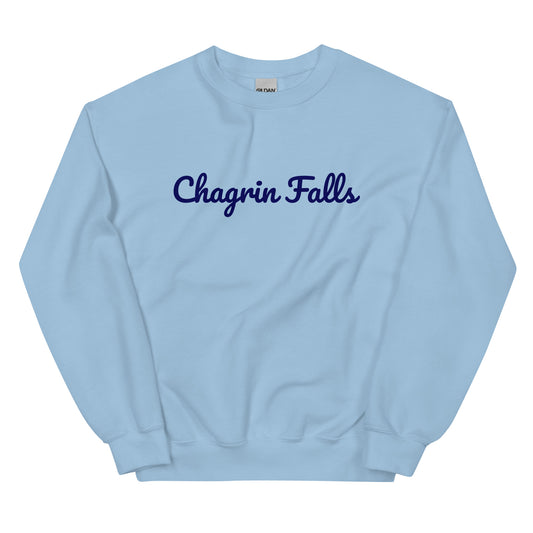 Chagrin Falls Solo Script Navy Blue Unisex Sweatshirt Chagrin Falls Solo Script Navy Blue Unisex Sweatshirt