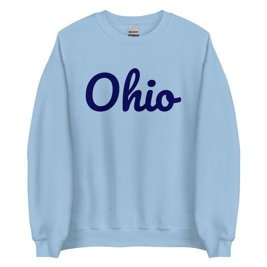 State of Ohio Navy Blue Solo Script Unisex Sweatshirt State of Ohio Navy Blue Solo Script Unisex Sweatshirt