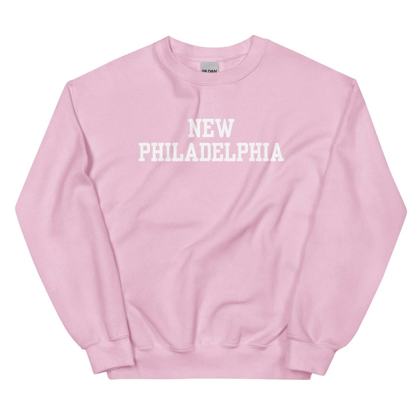 New Philadelphia Ohio Block Solo Crewneck Unisex Sweatshirt New Philadelphia Ohio Block Solo Crewneck Unisex Sweatshirt