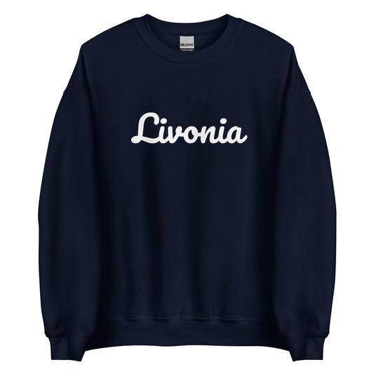 Livonia Michigan Solo Script Unisex Sweatshirt Livonia Michigan Solo Script Unisex Sweatshirt