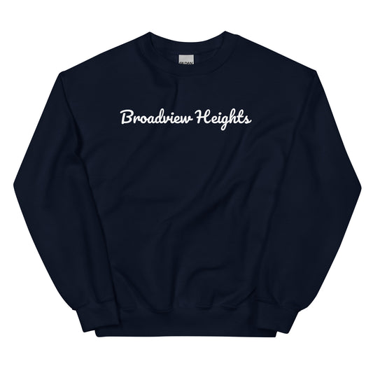 Broadview Heights Ohio Solo Script Crewneck Unisex Sweatshirt Broadview Heights Ohio Solo Script Crewneck Unisex Sweatshirt