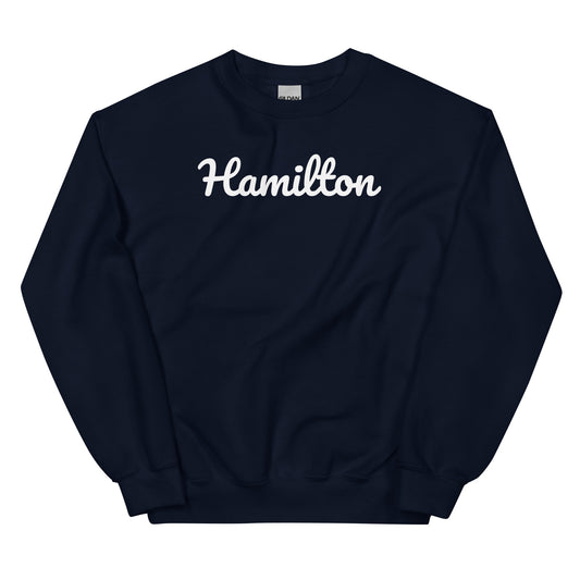 Hamilton Ohio Solo Script Crewneck Unisex Sweatshirt Hamilton Ohio Solo Script Crewneck Unisex Sweatshirt