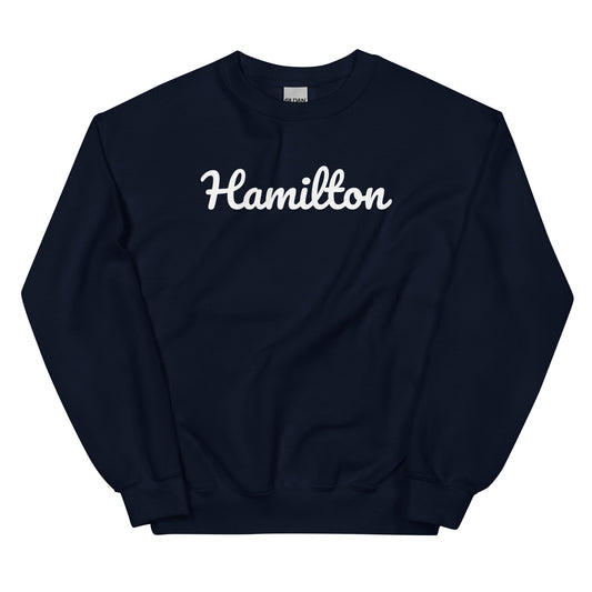 Hamilton Ohio Solo Script Crewneck Unisex Sweatshirt Hamilton Ohio Solo Script Crewneck Unisex Sweatshirt