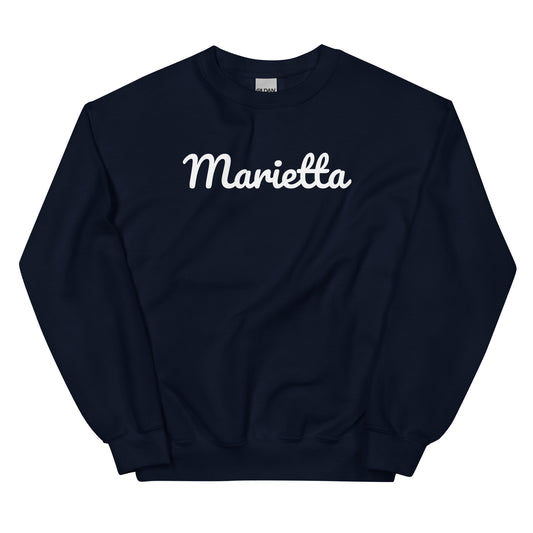 Marietta Ohio Solo Script Crewneck Unisex Sweatshirt Marietta Ohio Solo Script Crewneck Unisex Sweatshirt