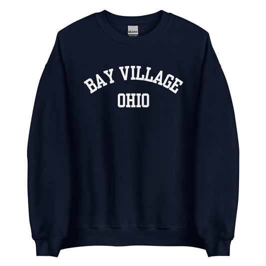 Bay Village, Ohio Block Crewneck Sweatshirt Bay Village, Ohio Block Crewneck Sweatshirt