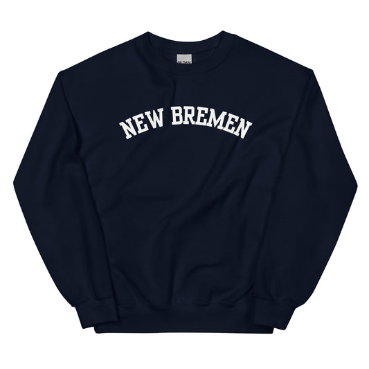 New Bremen Ohio Block Solo Crewneck Unisex Sweatshirt New Bremen Ohio Block Solo Crewneck Unisex Sweatshirt