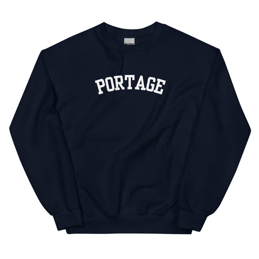 Portage Michigan Block Solo Crewneck Unisex Sweatshirt Portage Michigan Block Solo Crewneck Unisex Sweatshirt