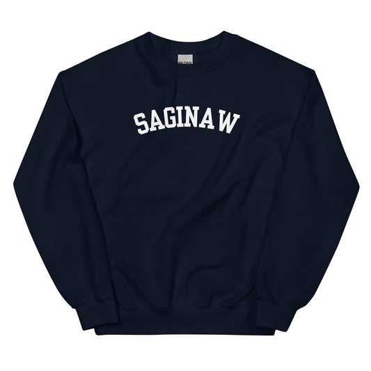 Saginaw Michigan Block Solo Crewneck Unisex Sweatshirt Saginaw Michigan Block Solo Crewneck Unisex Sweatshirt