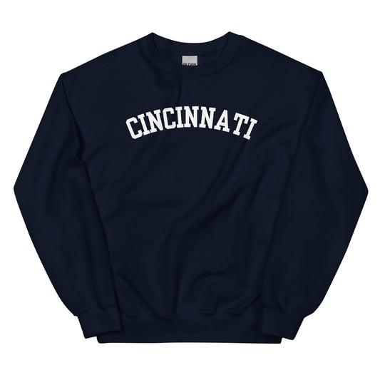 Cincinnati Ohio Block Solo Crewneck Unisex Sweatshirt Cincinnati Ohio Block Solo Crewneck Unisex Sweatshirt