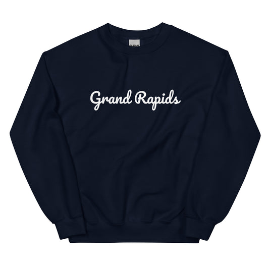 Grand Rapids, Michigan Solo Script Unisex Sweatshirt Grand Rapids, Michigan Solo Script Unisex Sweatshirt
