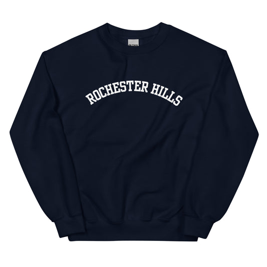 Rochester Hills, Michigan Block Solo Unisex Sweatshirt Rochester Hills, Michigan Block Solo Unisex Sweatshirt