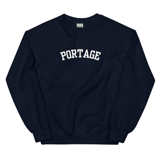 Portage, Michigan - Block Solo Crewneck Unisex Sweatshirt Portage, Michigan - Block Solo Crewneck Unisex Sweatshirt