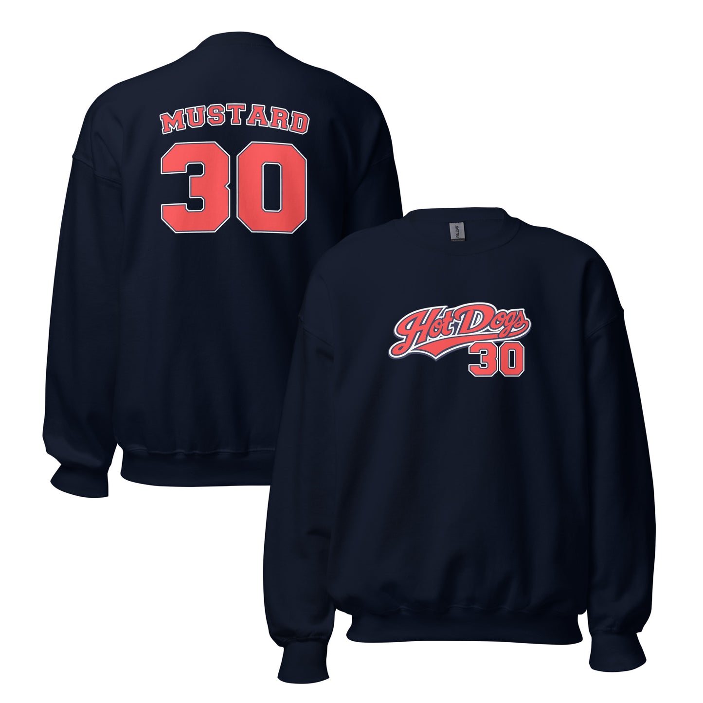 Cleveland Baseball - Hot Dogs Mustard Crewneck Unisex Sweatshirt Cleveland Baseball - Hot Dogs Mustard Crewneck Unisex Sweatshirt