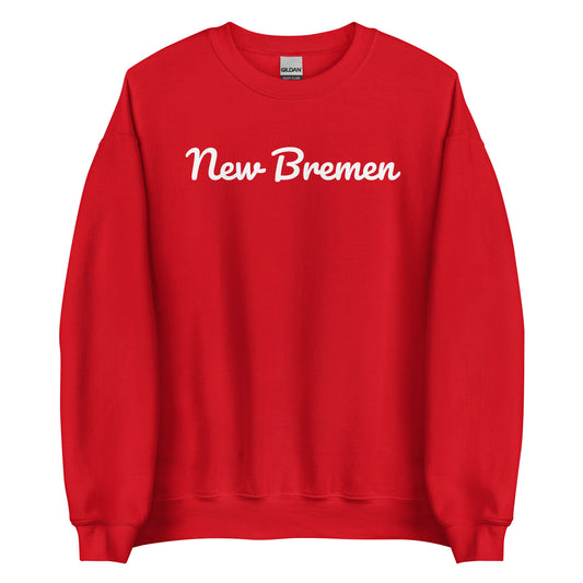 New Bremen Ohio Solo Script Crewneck Unisex Sweatshirt New Bremen Ohio Solo Script Crewneck Unisex Sweatshirt