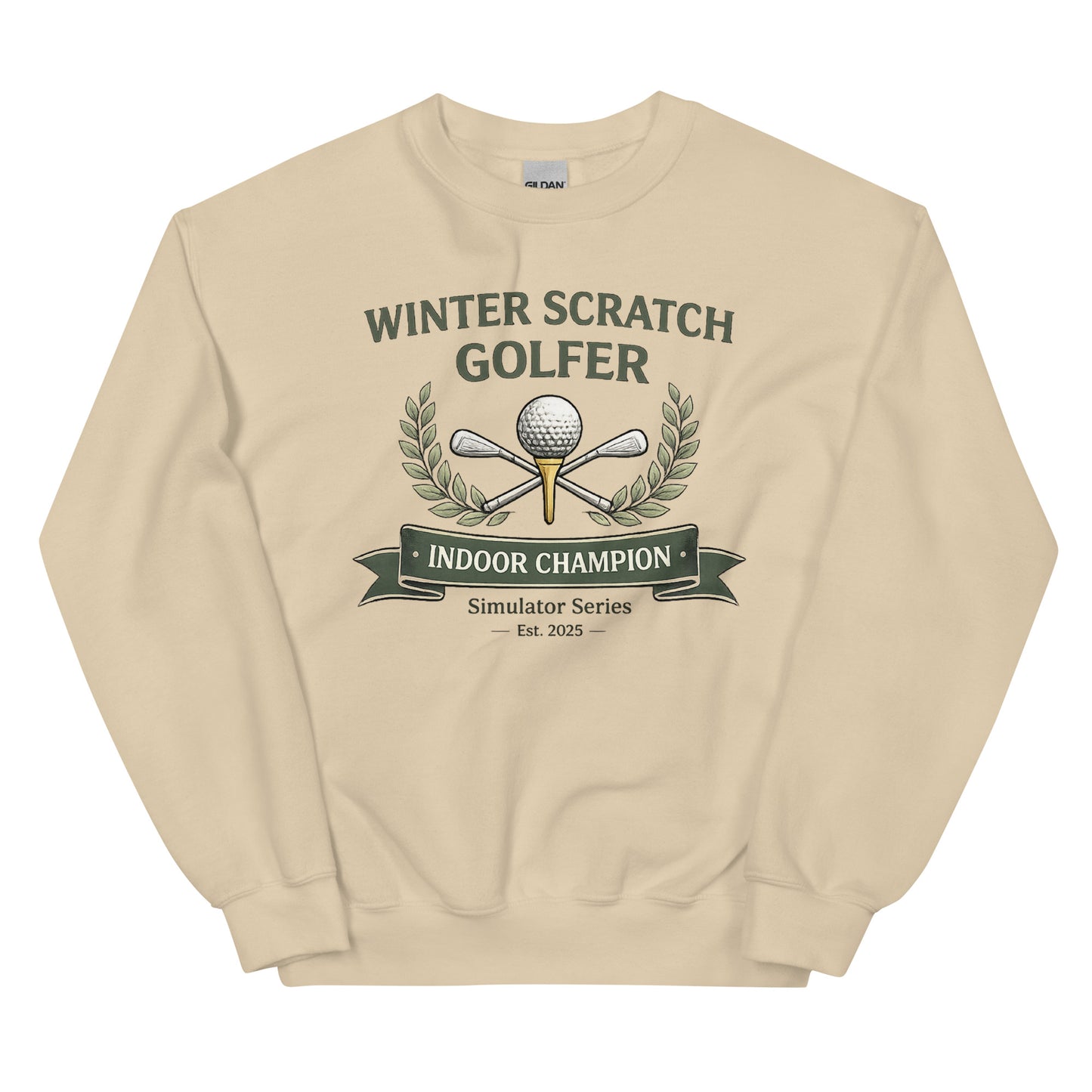 Winter Scratch Golfer - Simulator - Crewneck Unisex Sweatshirt Winter Scratch Golfer - Simulator - Crewneck Unisex Sweatshirt