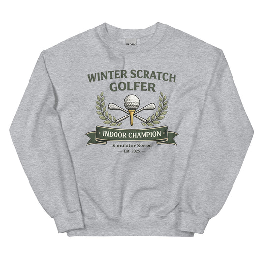 Winter Scratch Golfer - Simulator - Crewneck Unisex Sweatshirt Winter Scratch Golfer - Simulator - Crewneck Unisex Sweatshirt