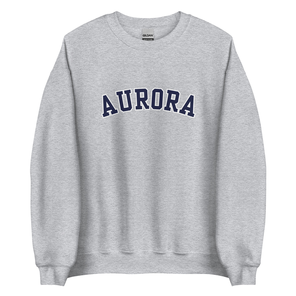 Aurora, Ohio Unisex Crewneck - Block Solo Outline Aurora, Ohio Unisex Crewneck - Block Solo Outline