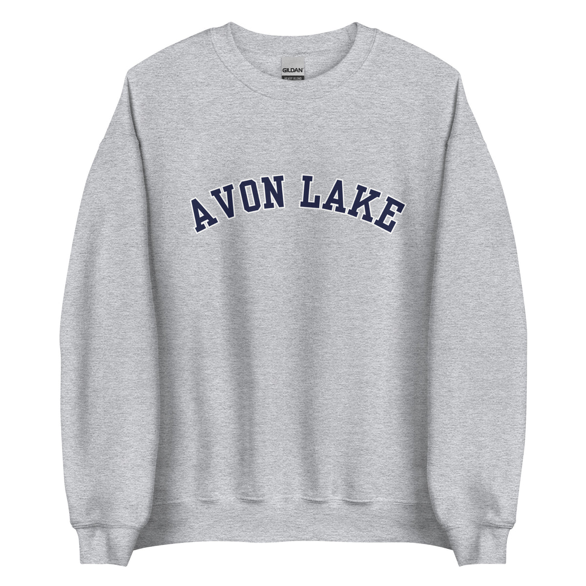 Avon Lake, Ohio Unisex Crewneck - Block Solo Outline Avon Lake, Ohio Unisex Crewneck - Block Solo Outline