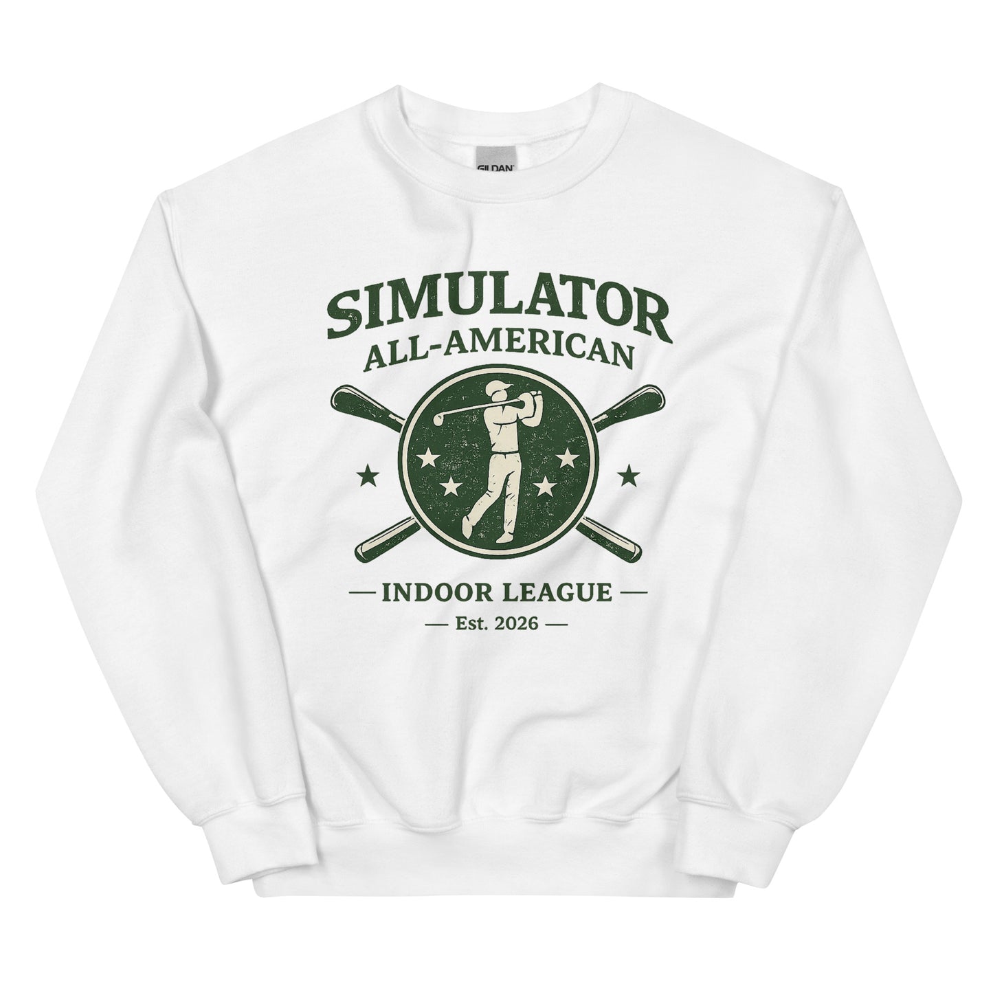 Golf Simulator All American Crewneckt Unisex Sweatshirt Golf Simulator All American Crewneckt Unisex Sweatshirt