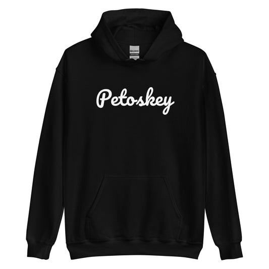 Petoskey, Michigan Solo Script Unisex Hoodie Petoskey, Michigan Solo Script Unisex Hoodie