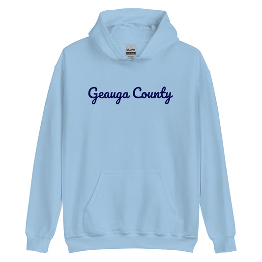 Geauga County Ohio Navy Blue Solo Script Unisex Hoodie Geauga County Ohio Navy Blue Solo Script Unisex Hoodie