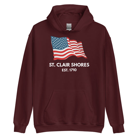 St. Clair Shores Michigan Fourth of July Unisex Hoodie St. Clair Shores Michigan Fourth of July Unisex Hoodie