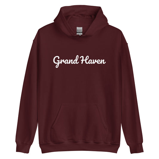 Grand Haven, Michigan Solo Script Unisex Hoodie Grand Haven, Michigan Solo Script Unisex Hoodie
