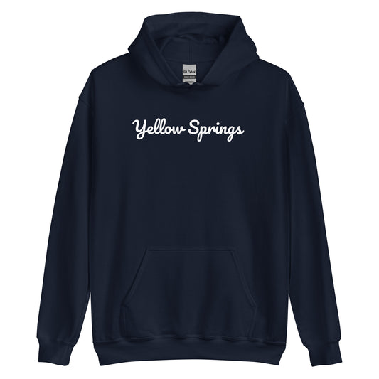 Yellow Springs Ohio Solo Script Unisex Hoodie Yellow Springs Ohio Solo Script Unisex Hoodie