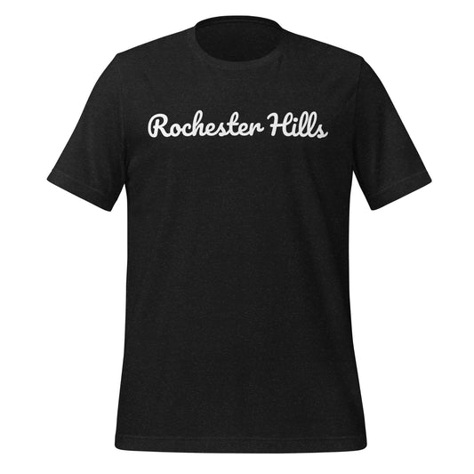Rochester Hills, Michigan Solo Script Unisex t-shirt Rochester Hills, Michigan Solo Script Unisex t-shirt