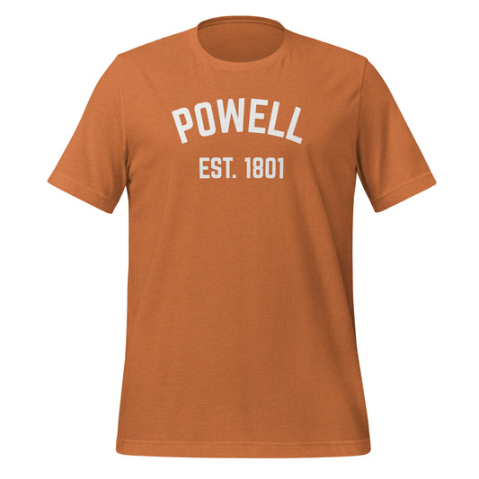 Powell Ohio EST Short Sleeve Unisex T-Shirt Powell Ohio EST Short Sleeve Unisex T-Shirt