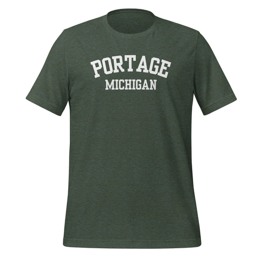 Portage Michigan Block Short Sleeve Unisex t-shirt Portage Michigan Block Short Sleeve Unisex t-shirt
