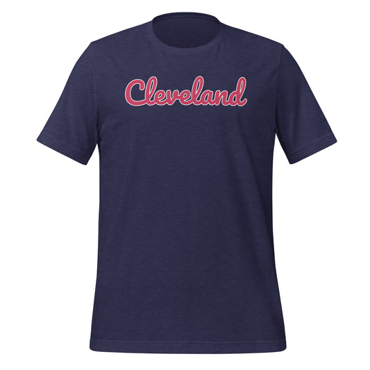 Cleveland Baseball - Solo Script - Red White Outline - Unisex T-Shirt Cleveland Baseball - Solo Script - Red White Outline - Unisex T-Shirt