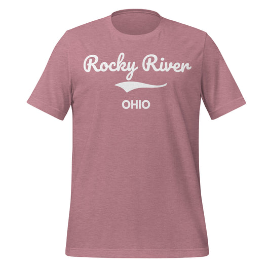 Rocky River, Ohio Script Short Sleeve Unisex T-Shirt Rocky River, Ohio Script Short Sleeve Unisex T-Shirt