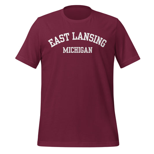 East Lansing, Michigan Unisex T-Shirt - Block East Lansing, Michigan Unisex T-Shirt - Block