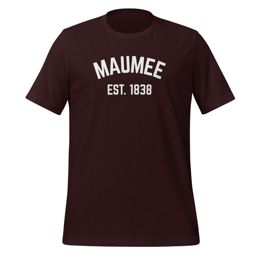 Maumee Ohio EST Short Sleeve Unisex t-shirt Maumee Ohio EST Short Sleeve Unisex t-shirt