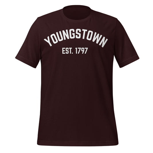 Youngstown Ohio EST Short Sleeve Unisex t-shirt Youngstown Ohio EST Short Sleeve Unisex t-shirt