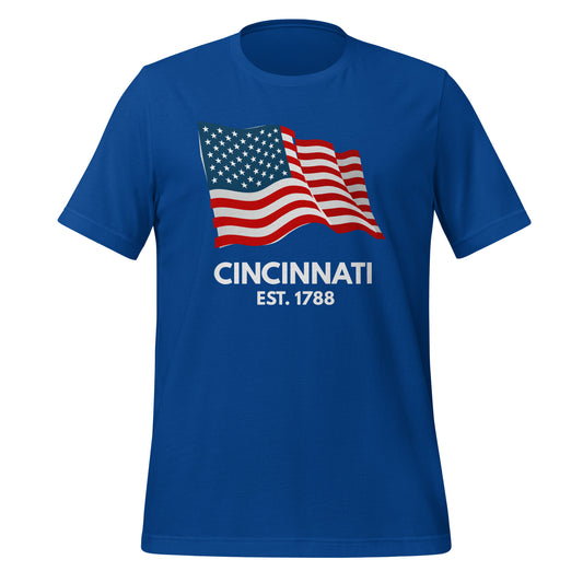 Cincinnati Ohio Fourth of July USA Short Sleeve Unisex T-Shirt Cincinnati Ohio Fourth of July USA Short Sleeve Unisex T-Shirt