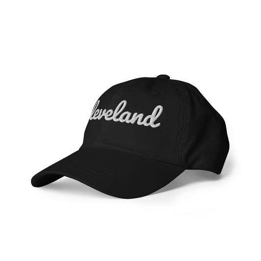 Cleveland Ohio Solo Script Adjustable Embroidered Dad hat